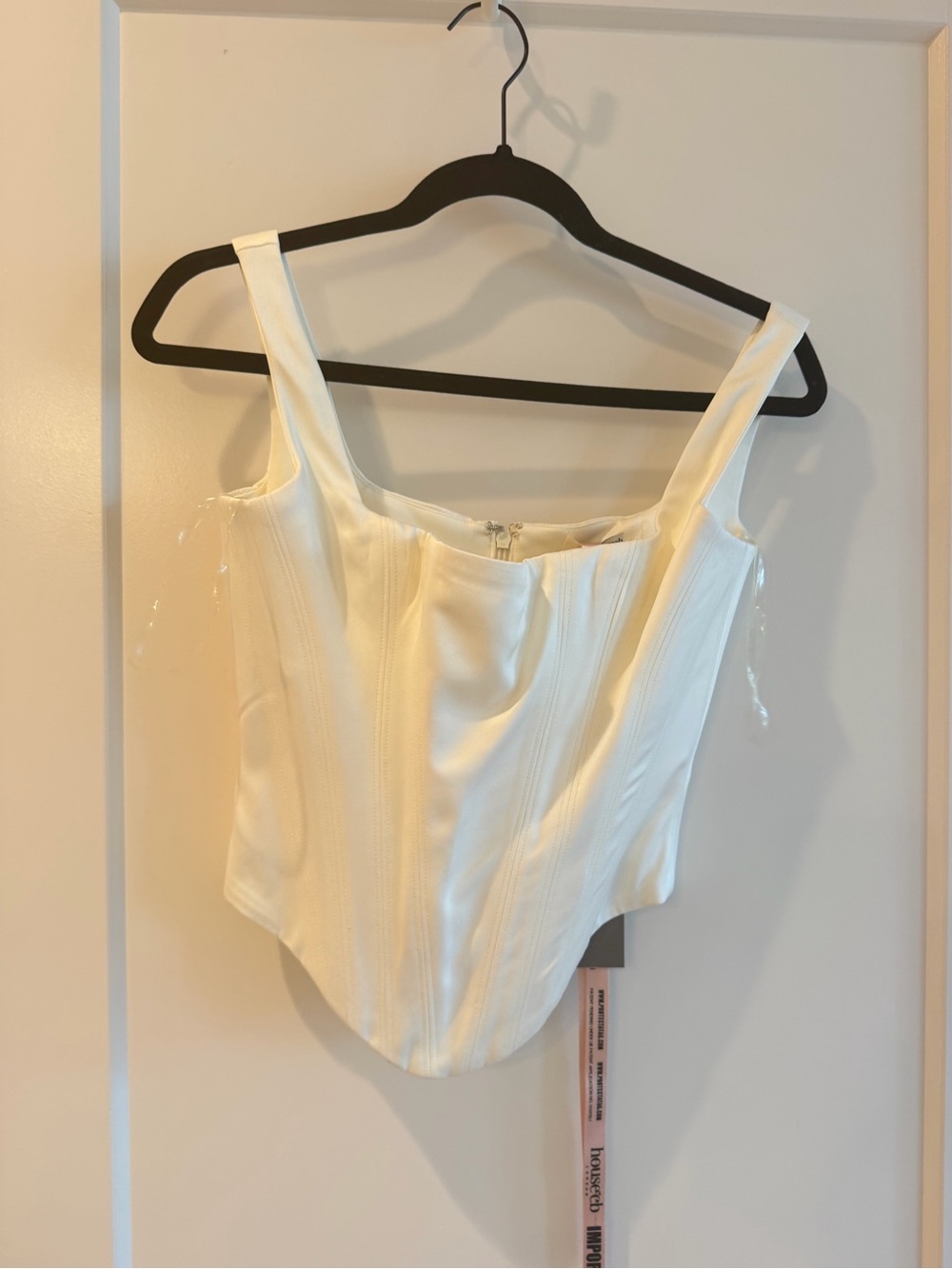 House of CB Cream Structured Corset Camisole